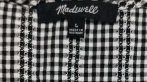 Black/White Gingham Top