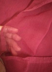 Brown Dotted And Red Chiffon Dupatta