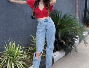 Red Cropped Top