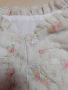 Floral Off-Shoulder Ruffle Top