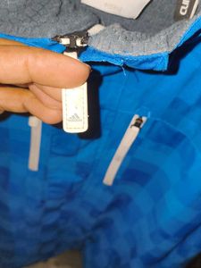 Adidas Blue Plaid Casual Jacket for Men