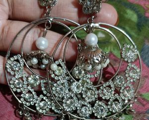 Silver Stone Chand Bali 😍😍