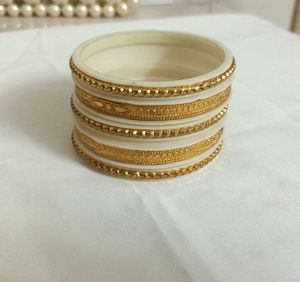 Pola Bangles Set Of 5. Brass With Gold Plated.