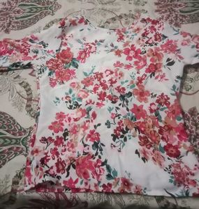 White Floral Top