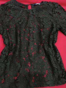 Elegant Black Lace Top