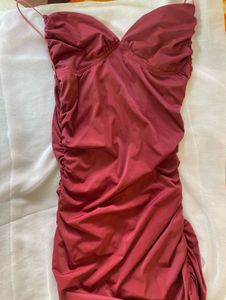 Burgundy Bodycon Dress