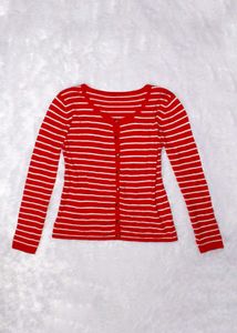 Striped Button-Down Top