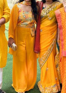 Indo western haldi outfit💛