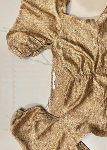 Gold Long Sleeve Crop Top