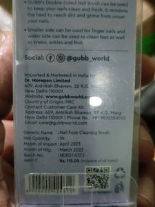 GUBB 2 IN 1 Nail Foot Cleaning Brush