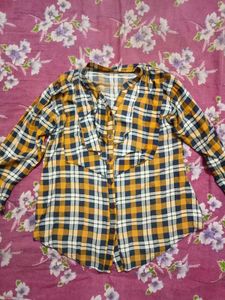 Ruffled Checkers Shirt