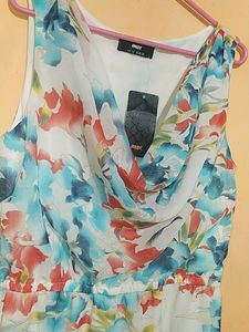 MAX Floral Chiffon Maxi Dress