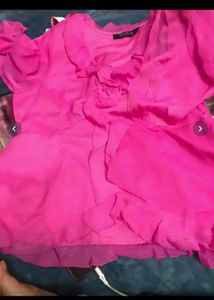 Pink Ruffle Top