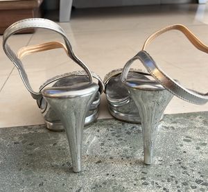 Silver High Heel With free Delivery Fees
