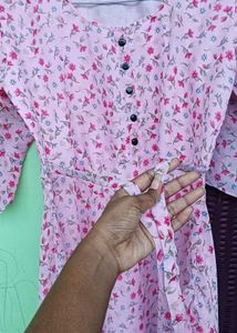 Baby Pink Printed 🌷Dress