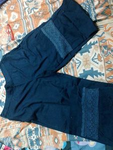 Navy Blue Lace Pants