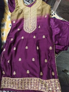 Beautiful Double Shaded Salwar Suit With Lining