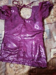 Purple sarara  with suit