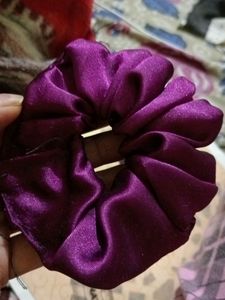 2 Satin Handmade Scrunchie 💜