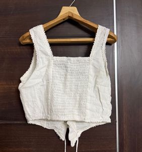 Corset Inspired Lace Up Crop Top