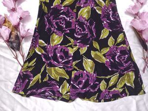 Black and Purple Floral Mini Dress/Long Top