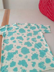 Blue Cow Print T-Shirt