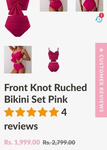 Front Knot Padded Bikini Set