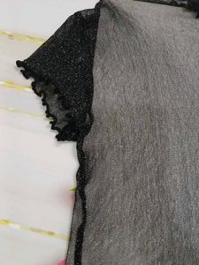 (1100)Sheer Black Top