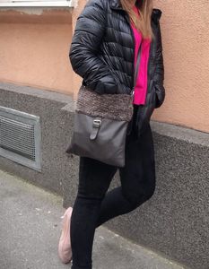 Crossbody pure leather sling bag