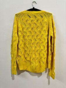 Mustard Yellow Woolen Knitted Sweater