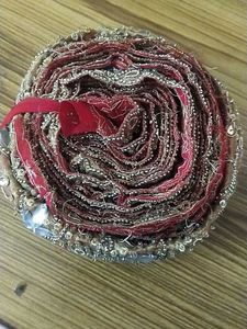7 Meter Golden Colour Saree Lace