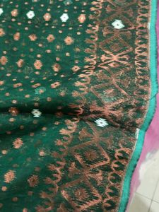 Brand New Jamdani Sari Copper zari Allover Work