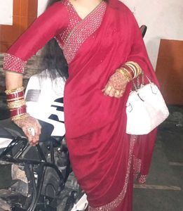 Elegant Mahroon Saree