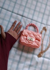 Cute Pink Mini Top Handle Bag [ Without Used ]