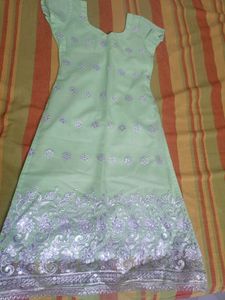 Pista Green Dupatta Set
