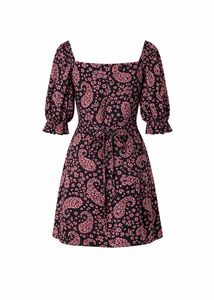 Paisley Print Mini Dress