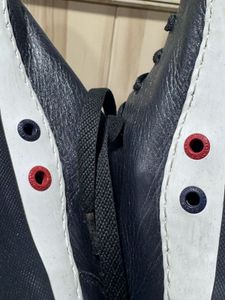 Tommy Hifiger Navy Leather Mid-Top Sneakers