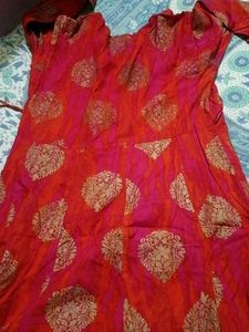 Red Printed Kurta