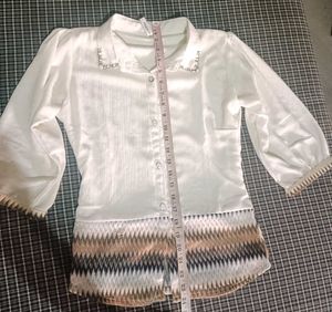 Elegant White Button-Down Top