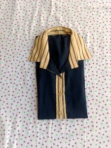 L Size Navy Blue Shirt For Women