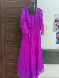 Elegant Purple Ethnic Gown