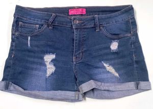 Distressed Denim Shorts