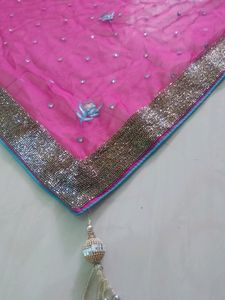 4 Side Heavy Sequins Work Pure Dupatta