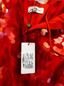 cover story Red Sequin Dress