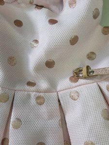 Pink &amp; Gold Polka Dot Dress