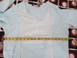 new sangria brand Light Blue Kurta Set