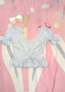 Floral Ruffle Top