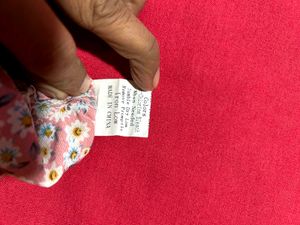 Pink Floral Printed Cotton Crop Top – Size L