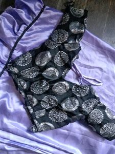 Lavender ready to wear Saree with Blouse