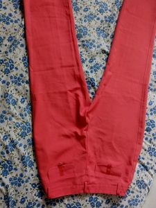 Combo Of Coral Straight Leg Trousers